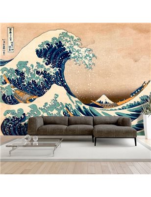 Carta da parati adesiva Hokusai: la grande onda di Kanagawa